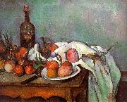 Paul Cezanne Onions and Bottles oil painting reproduction